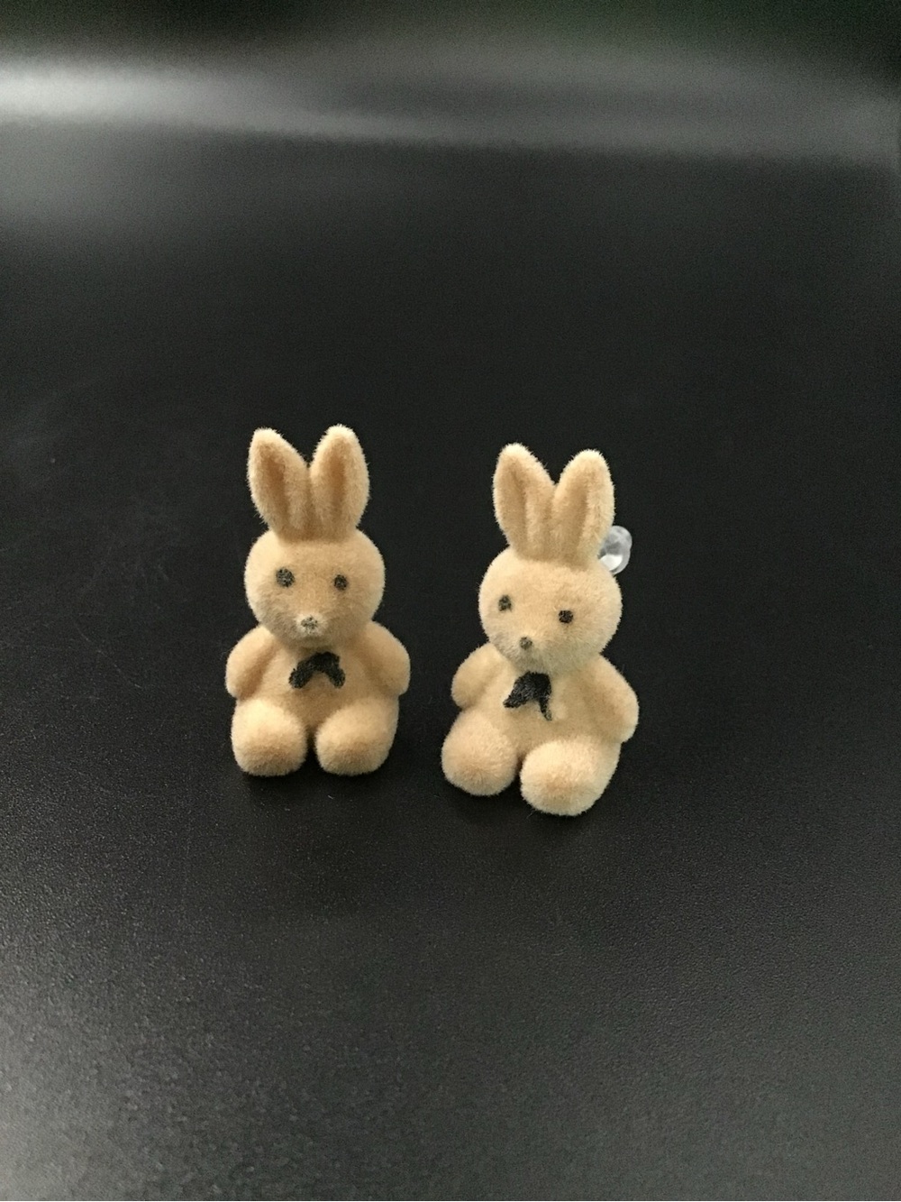 Flocked Bunny Earrings